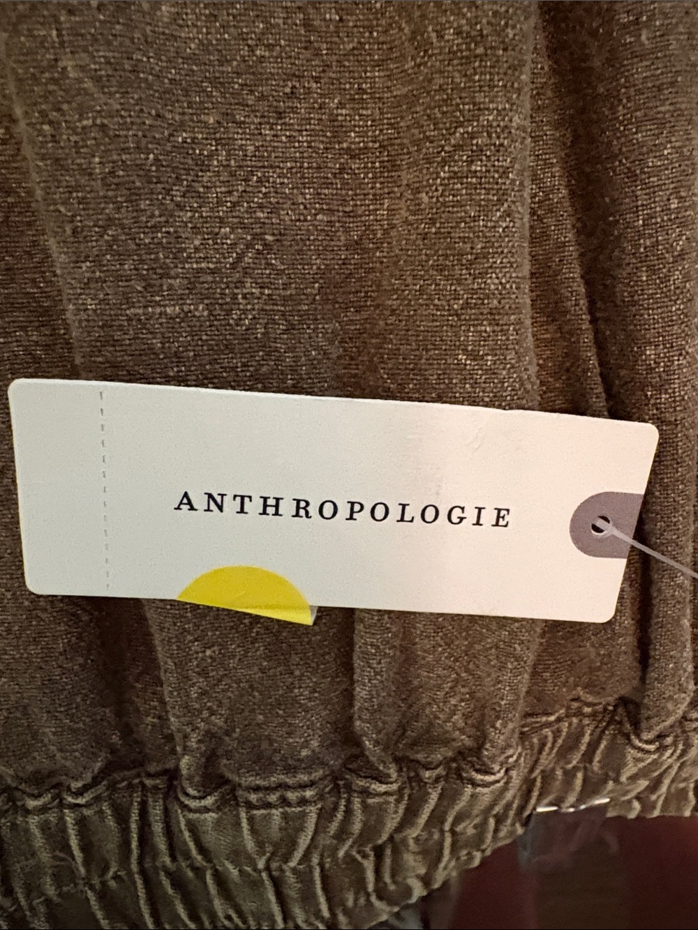 Anthropologie Olive Washed A-Line Drawstring Skirt - Picture 2 of 3